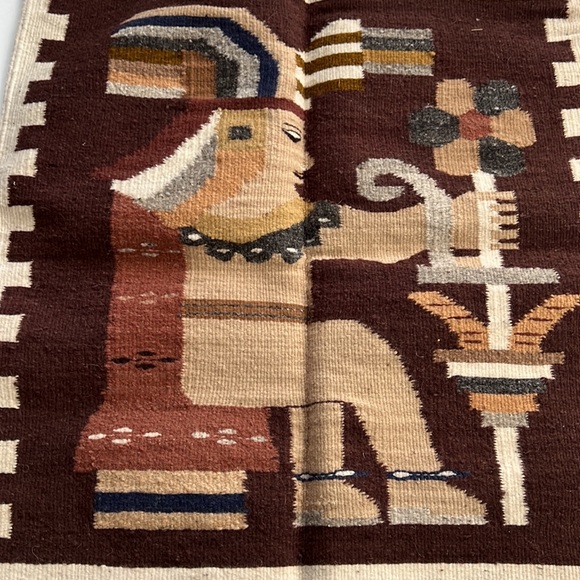 Pair of VINTAGE Mexican Wool Rugs. - Picture 4 of 8